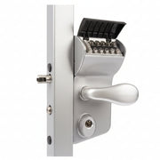 Vinci Double Sided Mechanical Lock For 1.25" - 2" Square Gate Frames - Silver Keyed Dead Bolt (2.25)