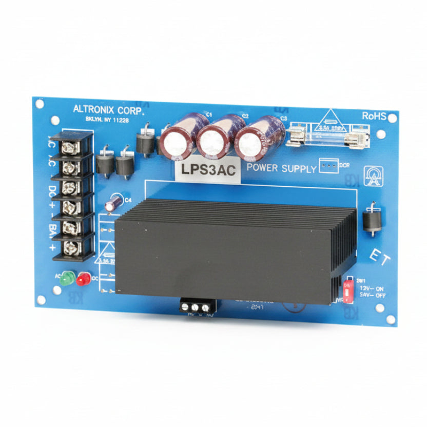 Altronix Linear Power Supply/Charger, 12/24VDC - 2.5 Amp, AC Monitoring