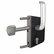 Lskz U2 Keyed Slide Gate Lock And Handle (2 Square Profile) - Black (2.24)