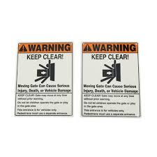 Signs, Moving Gate Warning, English ..Two Ul 325 Moving Gate Warning Signs, English, 8.5 X 11 Inch Aluminum, Includes 8 Zip Ties