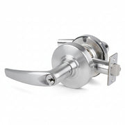 Schlage Electrified Cylindrical Lock, Storeroom Function, 12-24 VDC, Fail Safe, 2-3/4" Backset, Athens Lever, Satin Chrome Finish