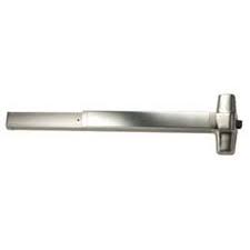 Von Duprin Rim Exit Device, 36" Length, Exit Only, Outdoor Defense, Hex Key Dogging, Satin Stainless Steel Finish, Non-Handed