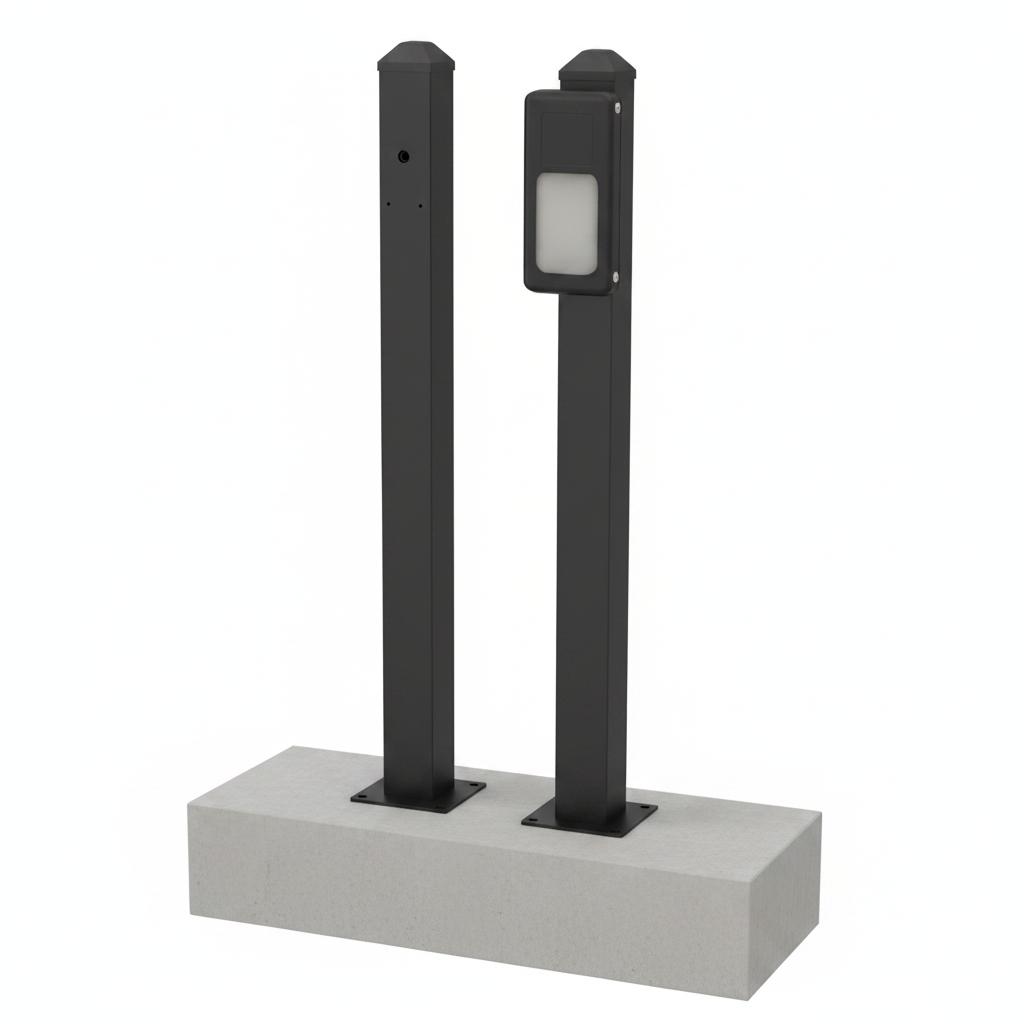 Optex 23" Curb Mounting Post For Ovs Virtual Loop Sensor (Black)(9.23)