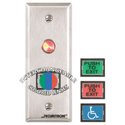 Push Button, Momentary Narrow, Green/Red Lens