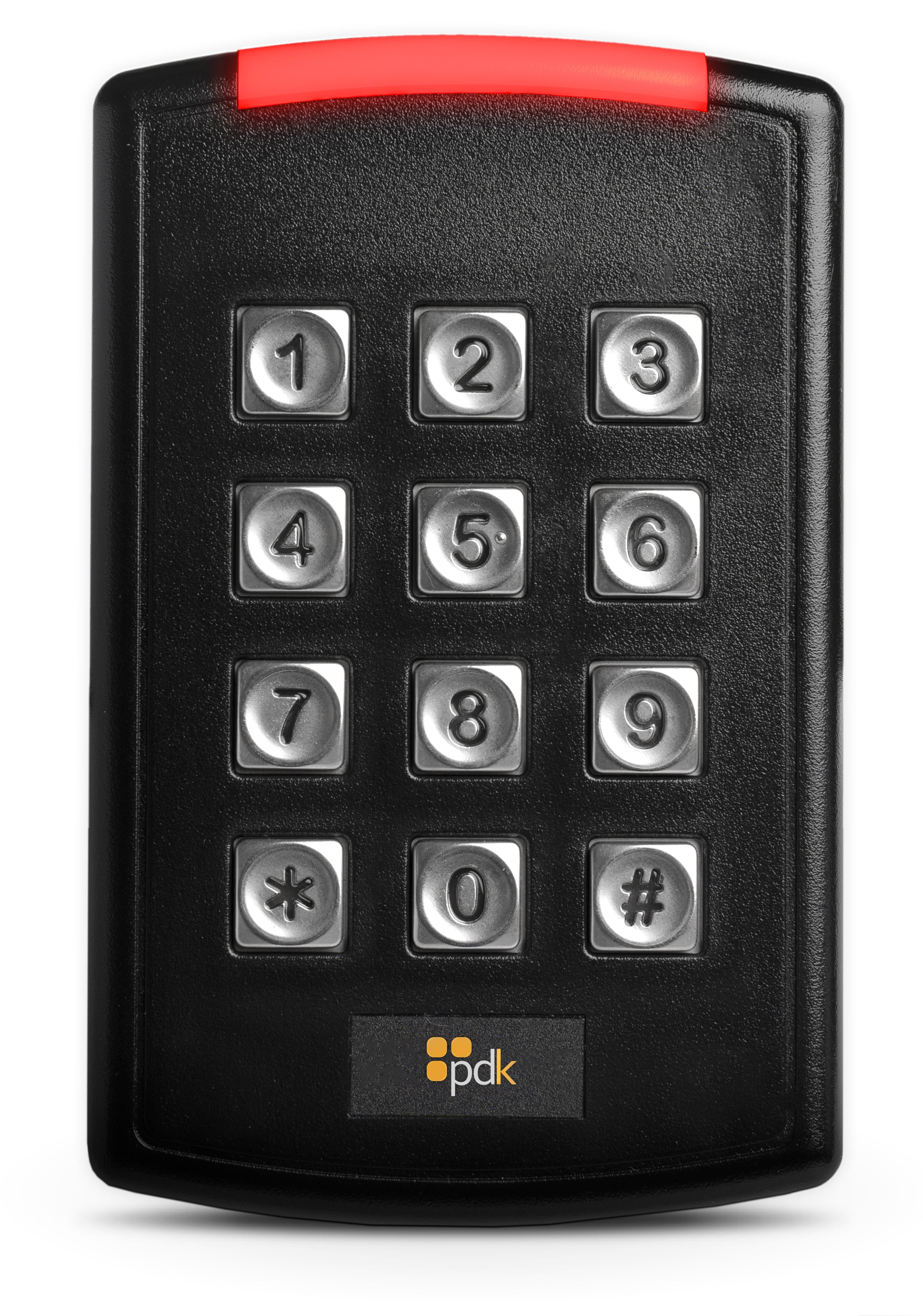 RED KEYPAD WITH READER FOR HIGH SECURITY AND PROX CREDENTIALS