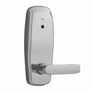 DormaKaba InSync Battery Operated ASM Mortise Lock, Utility Mortise, No Deadbolt, Unit, Gala Lever, Right Hand Reverse, Satin Chrome