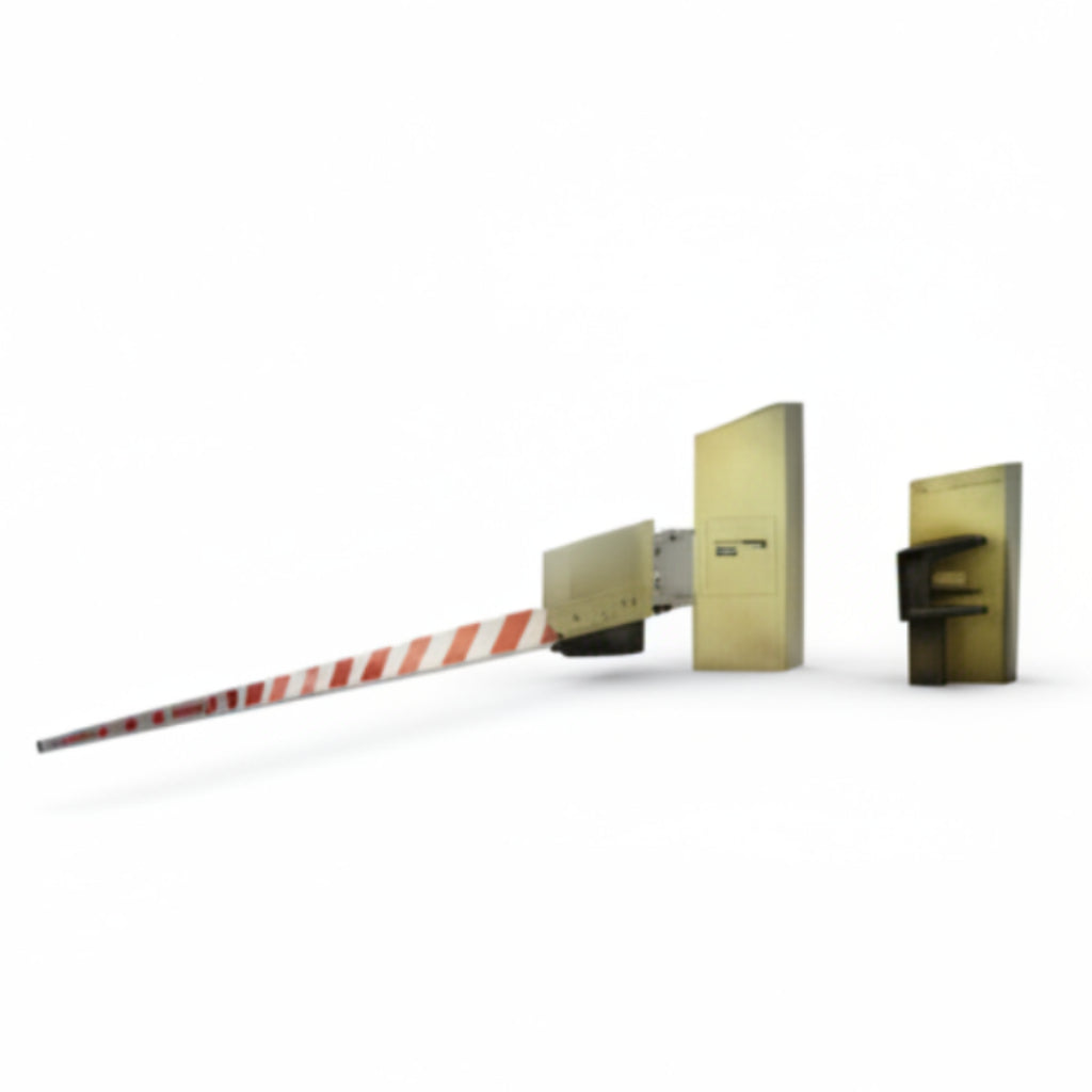 28' Aluminum/Fiberglass (Yoke Mount) Barrier Arm (Requires Strongarm 28 Or 36) With 12 Counterweights. Center Yoke Included (5.23)