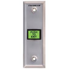 Mullion Mount Pte Button On Stainless Steel Wall Plate(1.24)