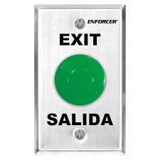 1 1/2" Green Mushroom Push To Exit Button On Stainless Steel Gang Plate(1.24)