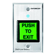 Push To Exit Button On Single Gang Plate(1.24)