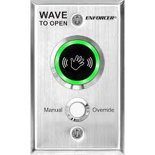 "No Touch" Request To Exit. Mounts On Single Gang Box With Mechanical Override Button (1.24)