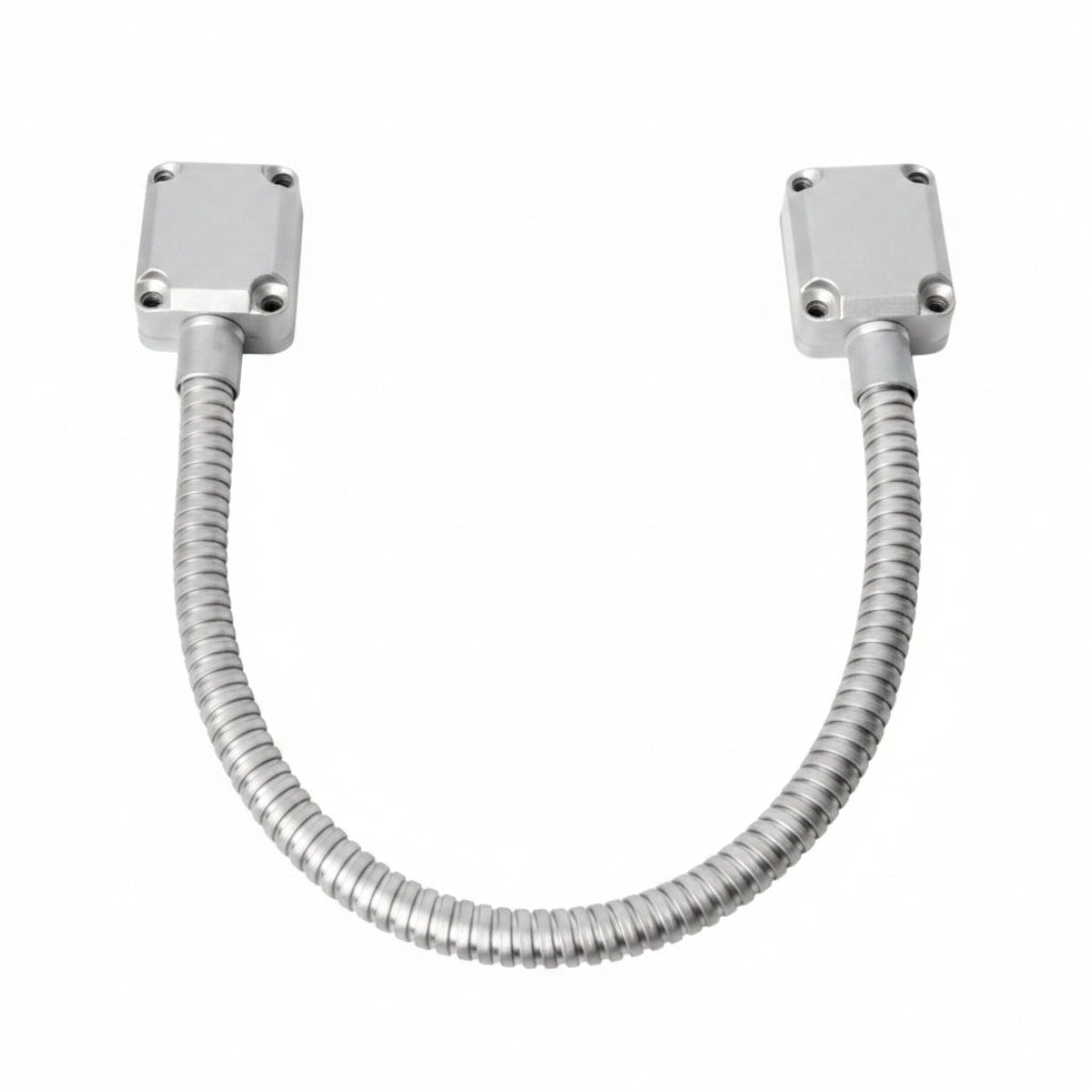 Armored Door Cord, Die-Cast Aluminum End Caps, 16"