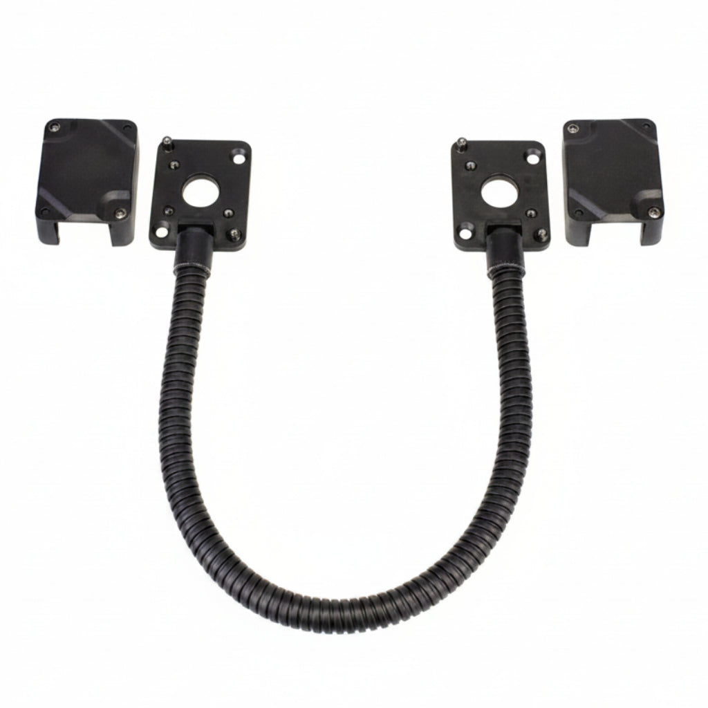 Armored Electric Door Cord - Removable Covers, Black, 15"