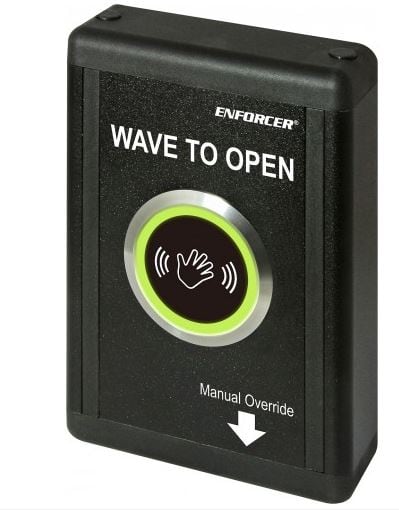 Surface Mount Enforcer "No Touch" Request to Exit button by Seco-Larm