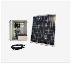 Sure-Fi Solar Powered Enclosure (Includes: MC4 To DC Adaptor, NEMA4 Latched Enclosure, 12V 50Watt Solar Panel And 10Amp Charge Controller)