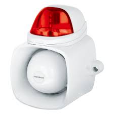 Self-Contained Siren/Strobe – Red, 120dB Warble-Tone Siren
