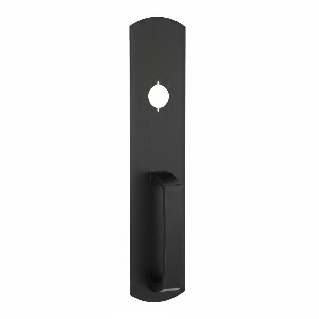 Von Duprin Pull Trim, Nightlatch Function, Rim/Vertical Rod Prep, Black Painted Finish, Non-Handed