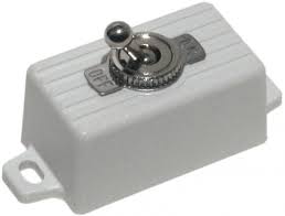 SPST Toggle Switch In Plastic Case With 6" Leads, Snow White (Sold in quantities of 10)