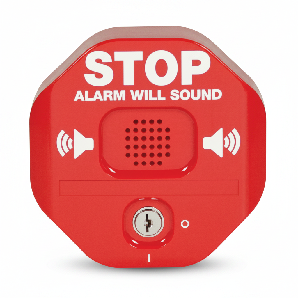 Exit Stopper Door Alarm, Red