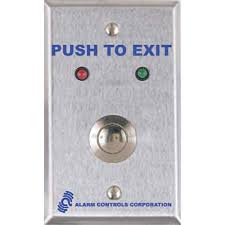 Request To Exit Button With Red / Green Indicator Lights On Single Gang Plate(6.22)