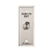 Vandal Resistant Exit Button With Timer On Narrow Faceplate - Stainless Steel(6.23)