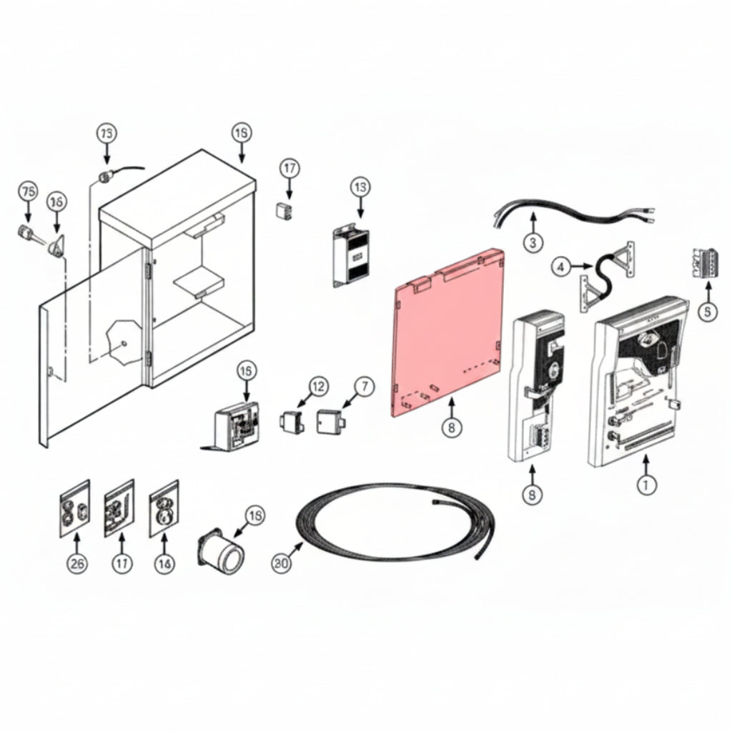 BACK PLATE FOR G5NX CONTROL BOARD (8.22)