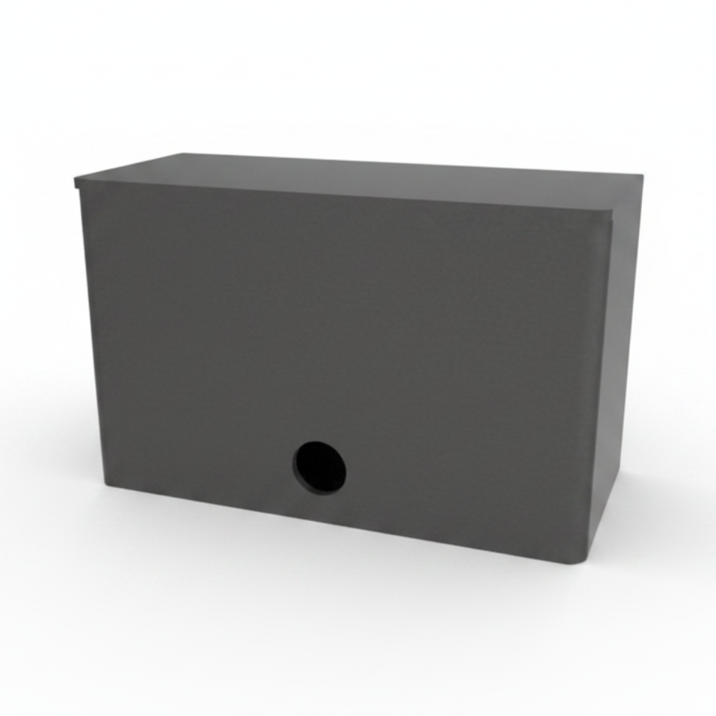 Wheel Box For 4-Inch V-Groove Wheel - Raw Steel