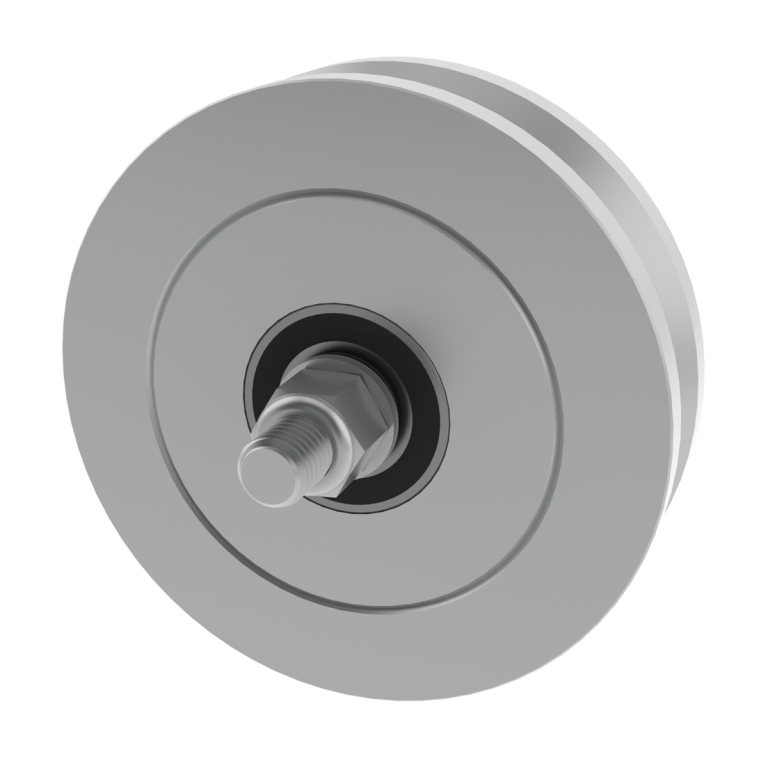 6-INCH V-GROOVE WHEEL..(( Sealed bearings; approx. 2" wide ))***2/24***