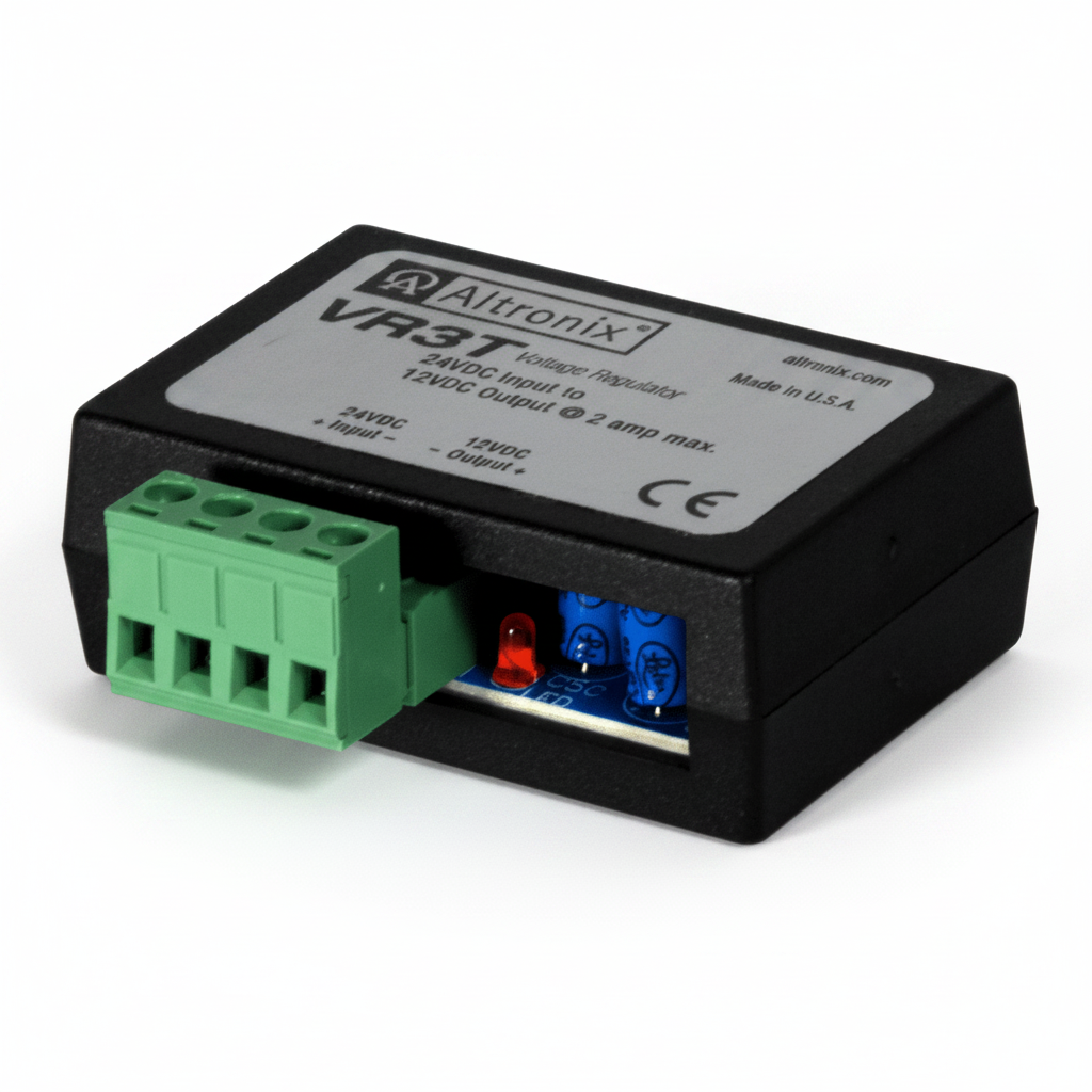 Altronix Voltage Regulator, 24VDC Input, 12VDC @ 2A Output, With Screw Terminals