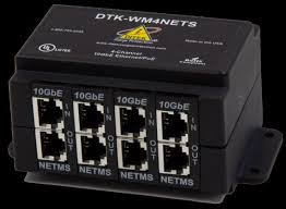 4 Channel Wall Mount PoE Ethernet Protector, 1U, Shielded RJ45 In/Out, 10GbE